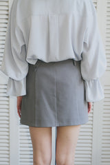 frill belt mini skirt