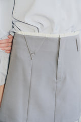 frill belt mini skirt