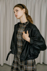 vegan leather blouson