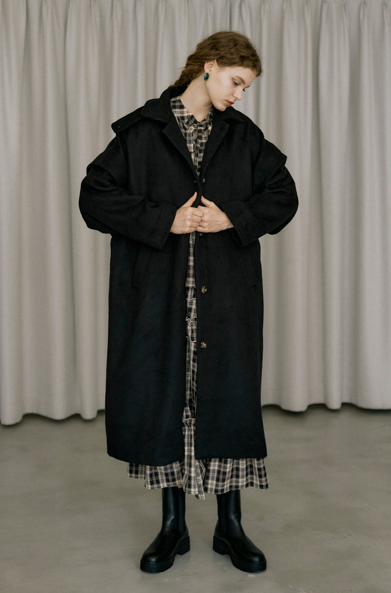 【idem】2way long wool coat