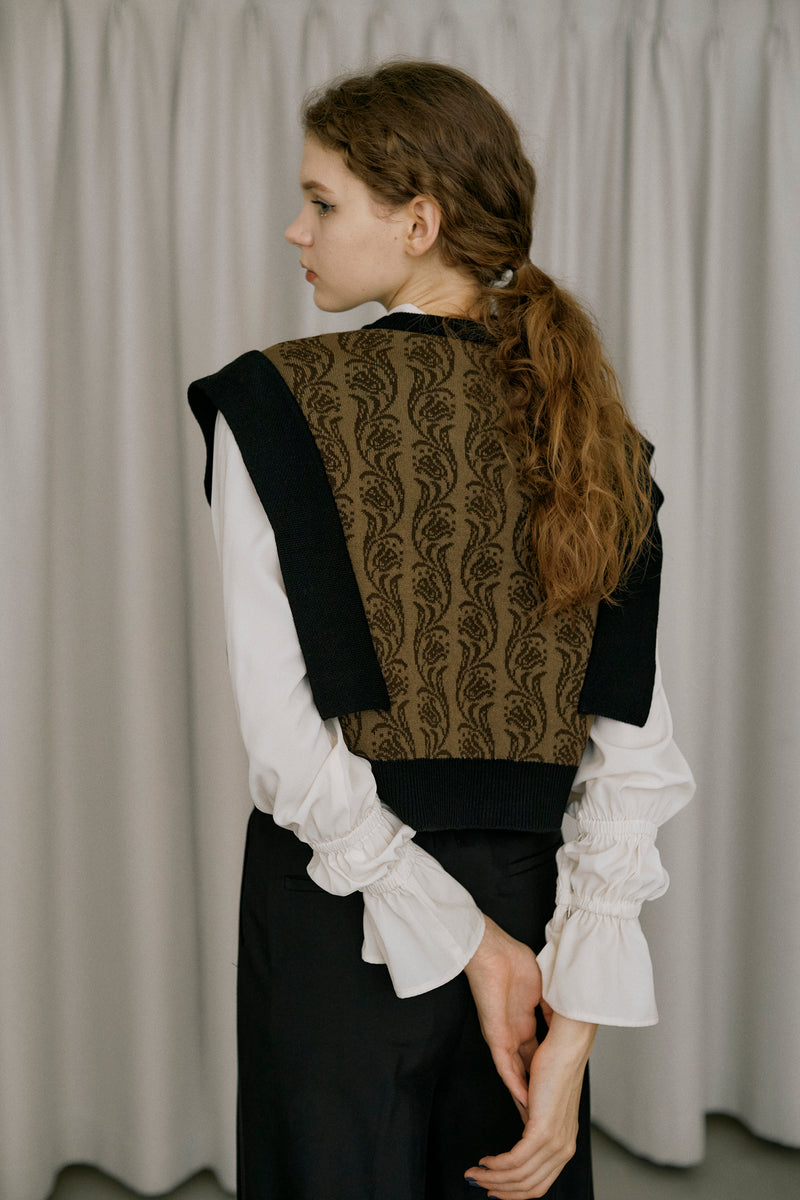 tulip jacquard vest
