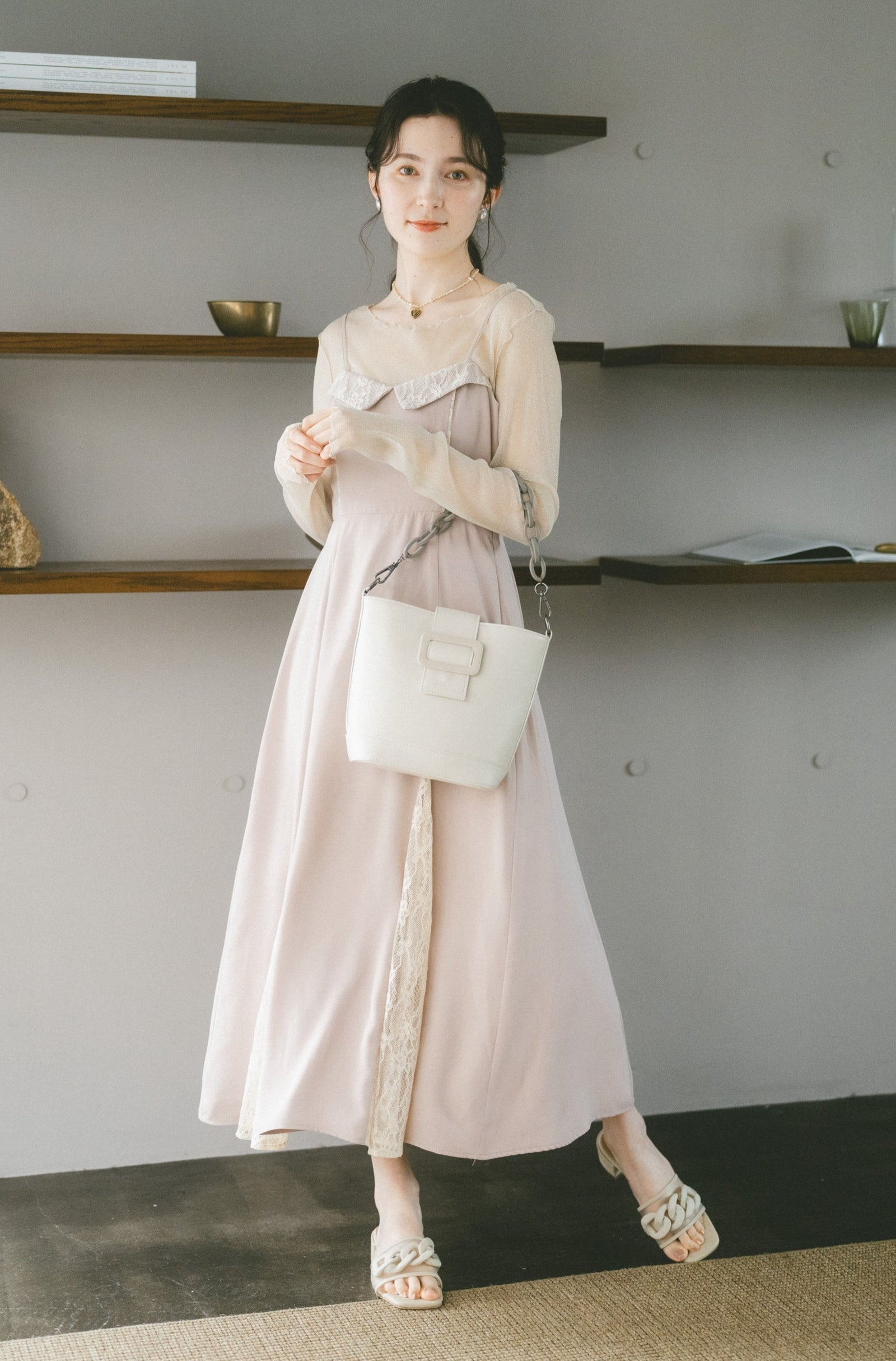 glitter × flower pretty lace dress – idem