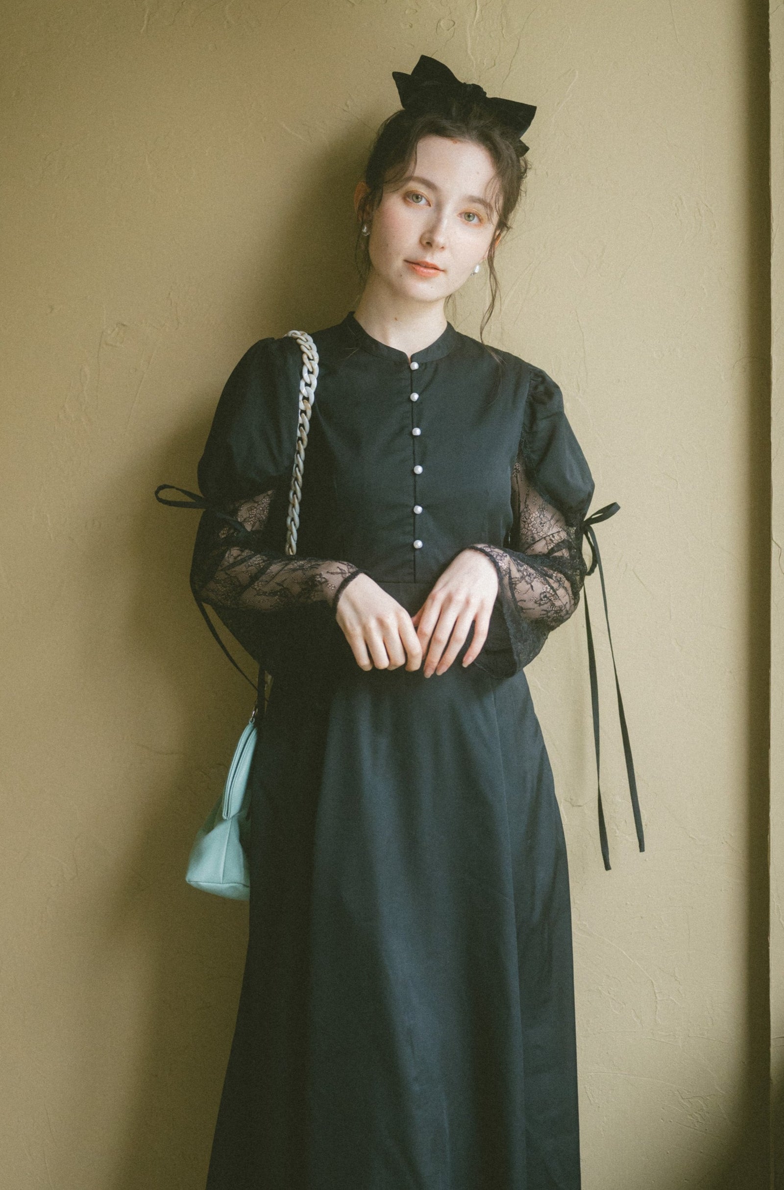 omekashi lace sleeve dress – idem