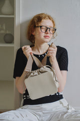 bicolor drawstring bag