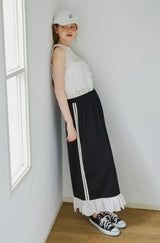 side line jersey lace skirt