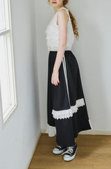 side line jersey lace skirt