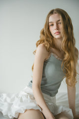 cup in tulle frill heart camisole