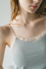 cup in tulle frill heart camisole