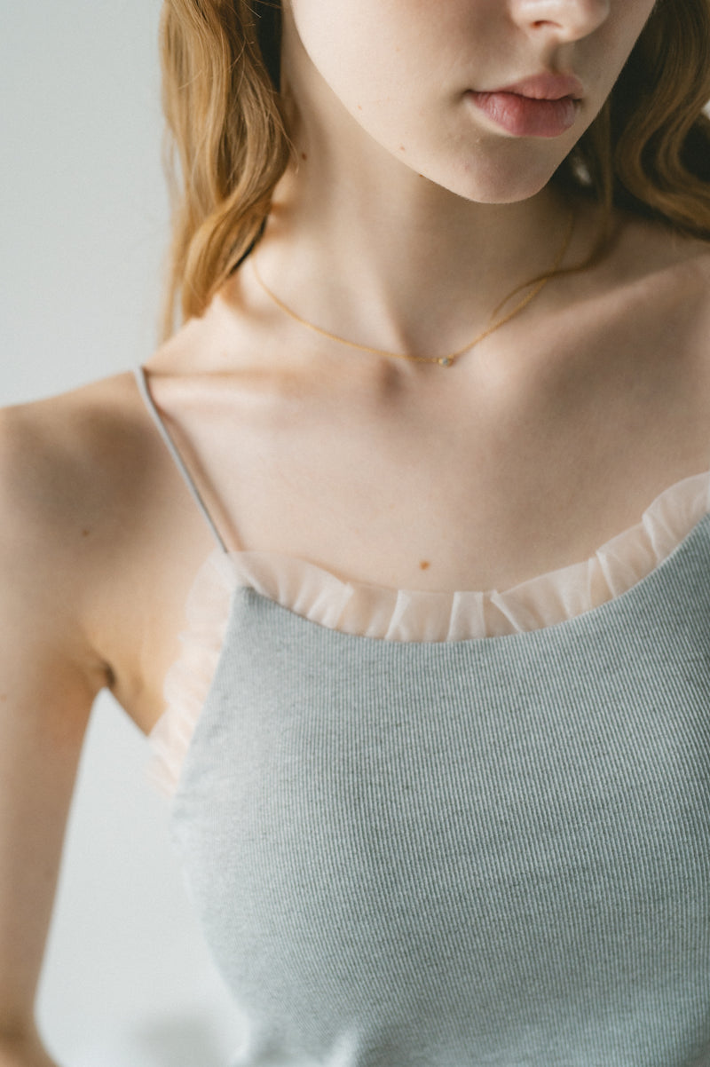cup in tulle frill camisole – idem cup in tulle frill camisole – idem