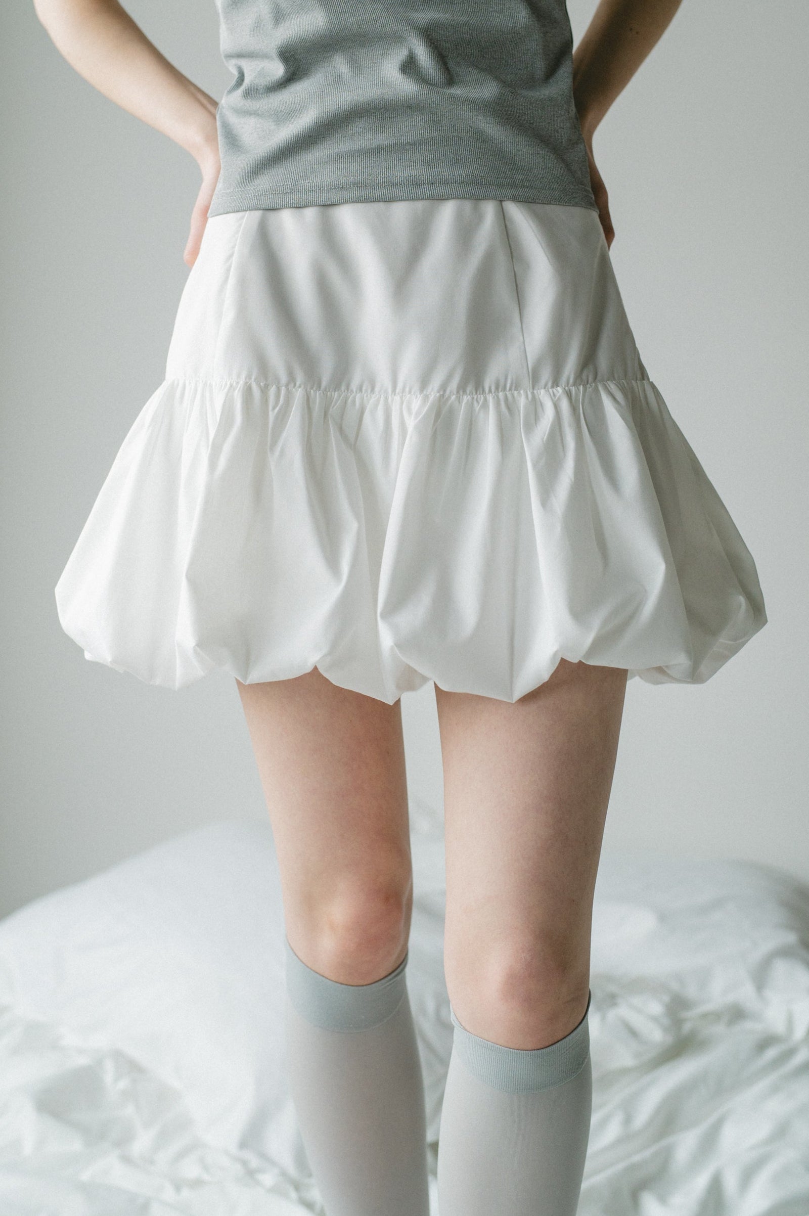 peplum balloon mini skirt – idem