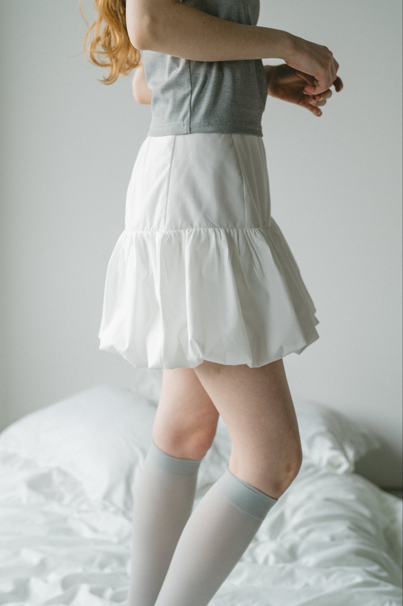 peplum balloon mini skirt – idem
