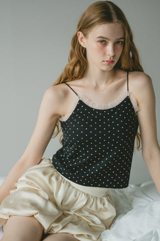 cup in tulle frill camisole