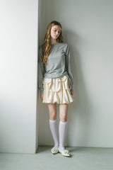 drawstring sheer long sleeve tops