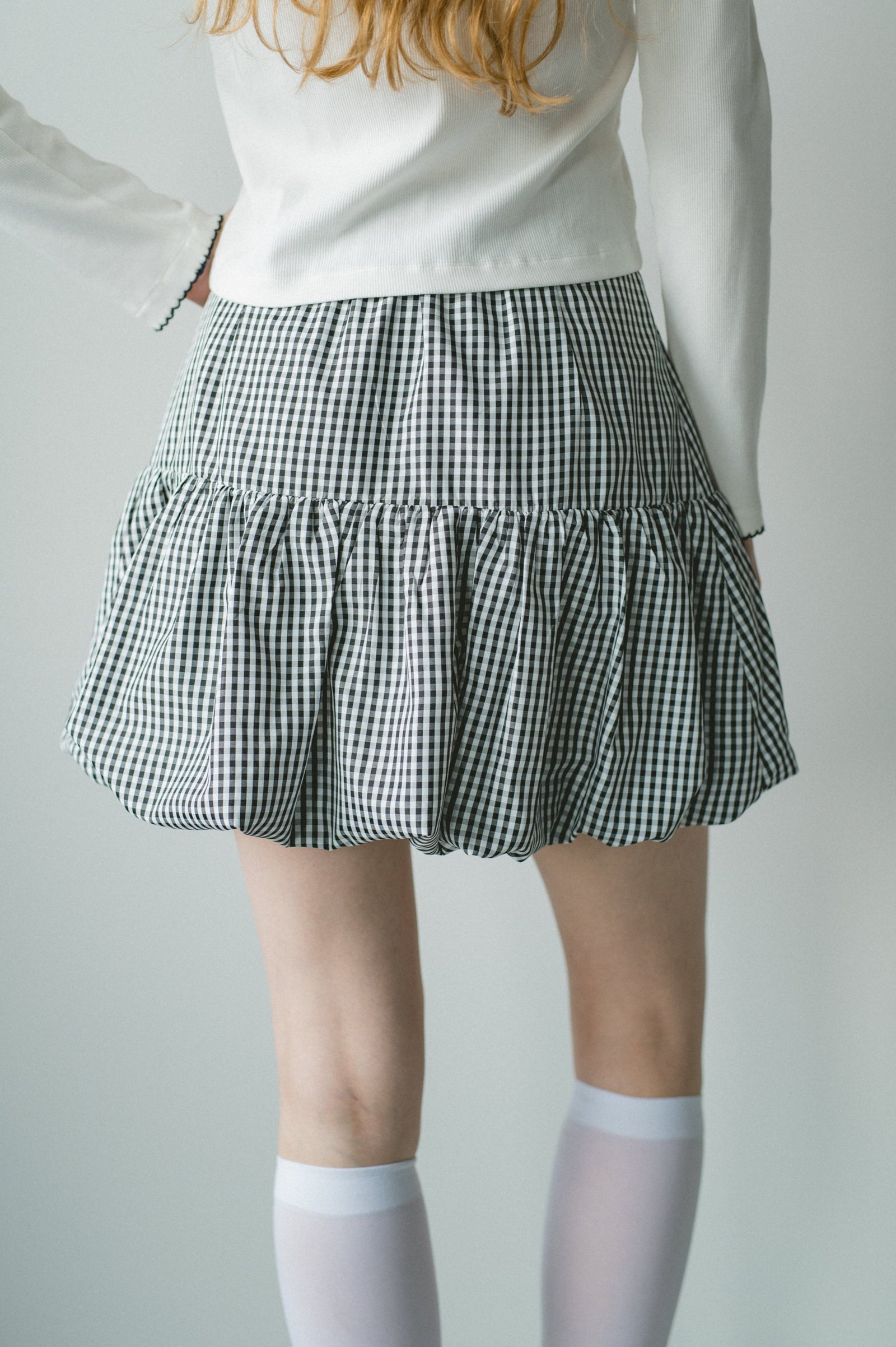 peplum balloon mini skirt – idem