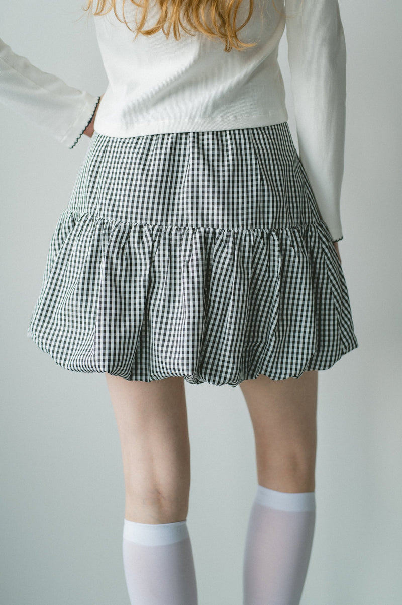 peplum balloon mini skirt – idem