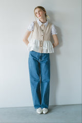 peplum lady vest
