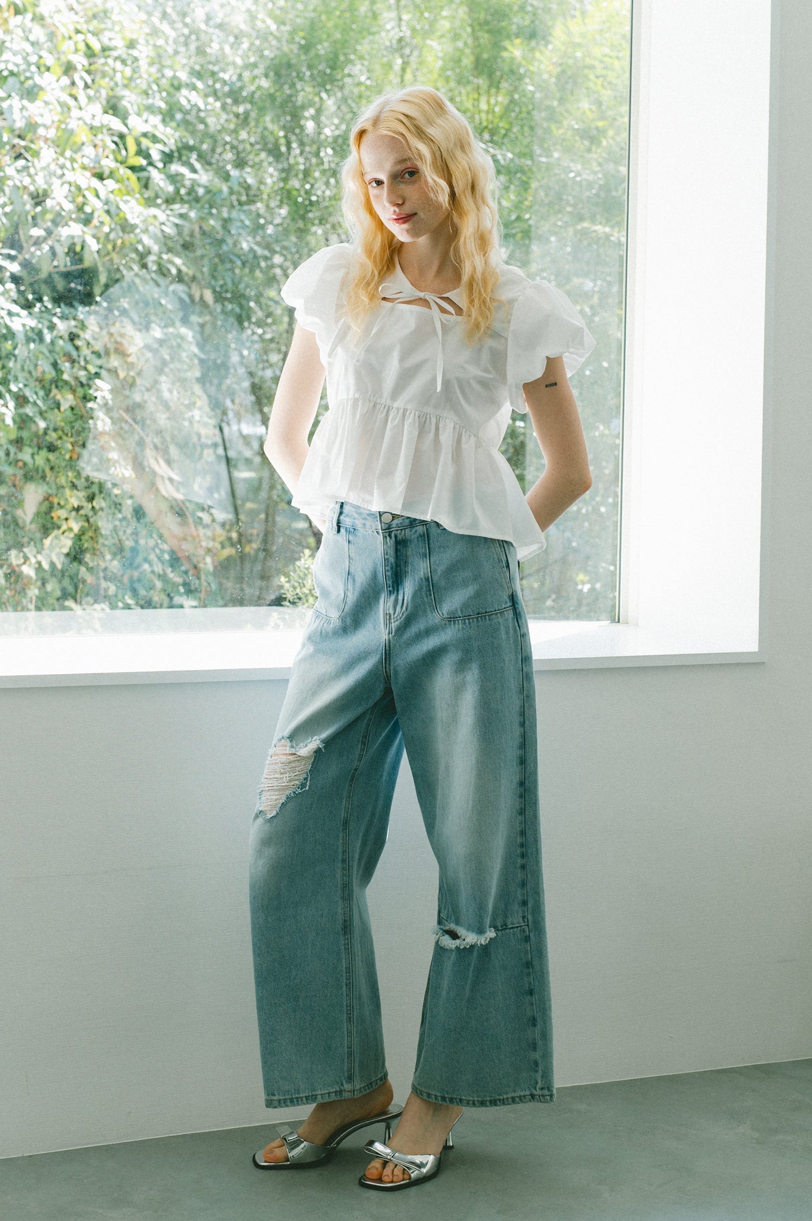puff sleeve muse blouse