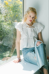 puff sleeve muse blouse