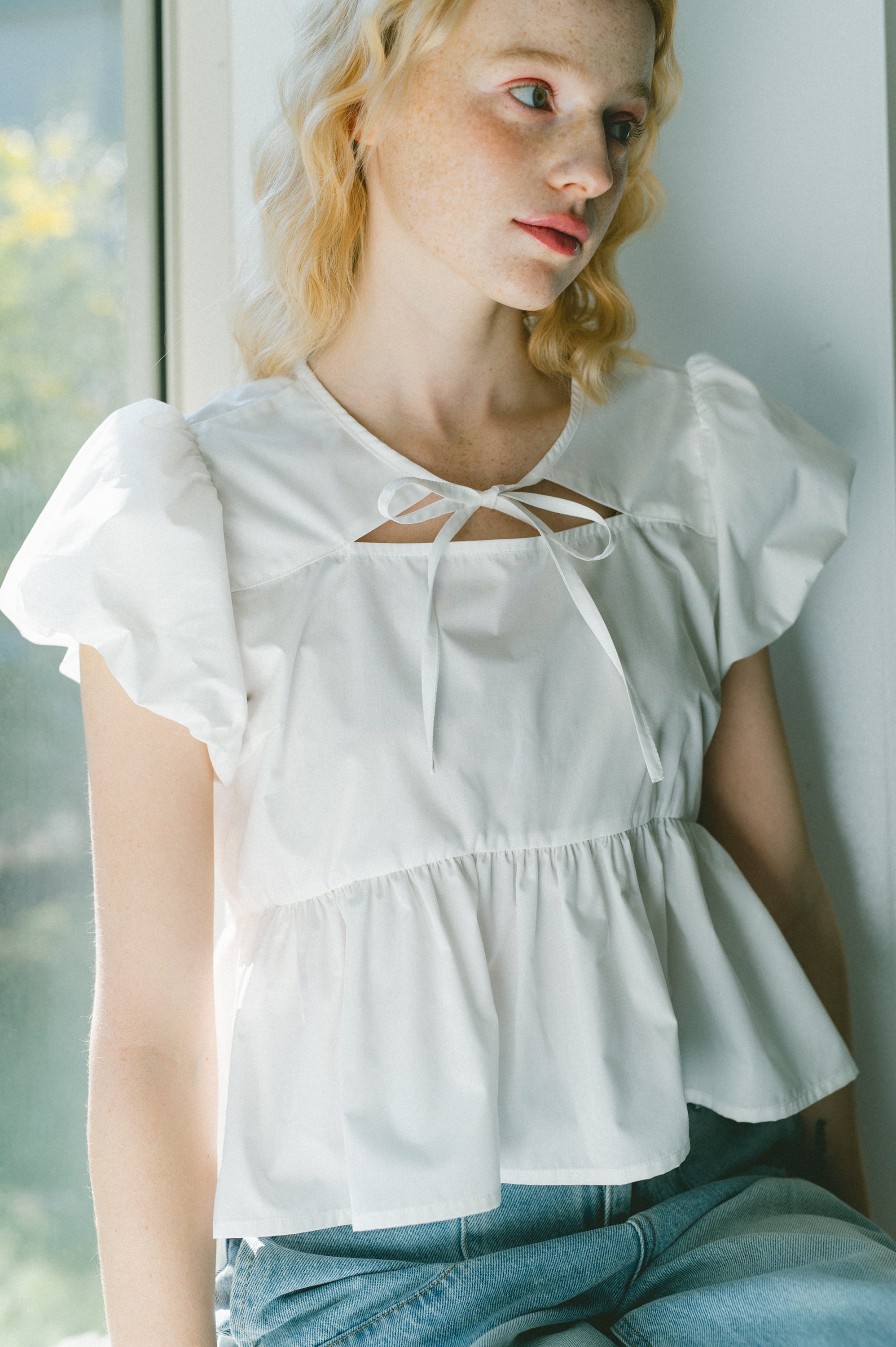 puff sleeve muse blouse