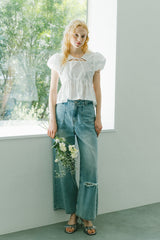 puff sleeve muse blouse