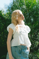 puff sleeve muse blouse