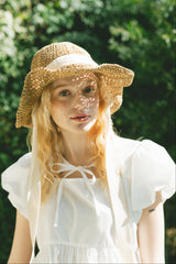 ribbon straw hat