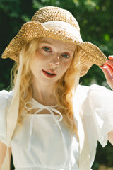 ribbon straw hat