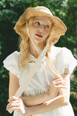 ribbon straw hat