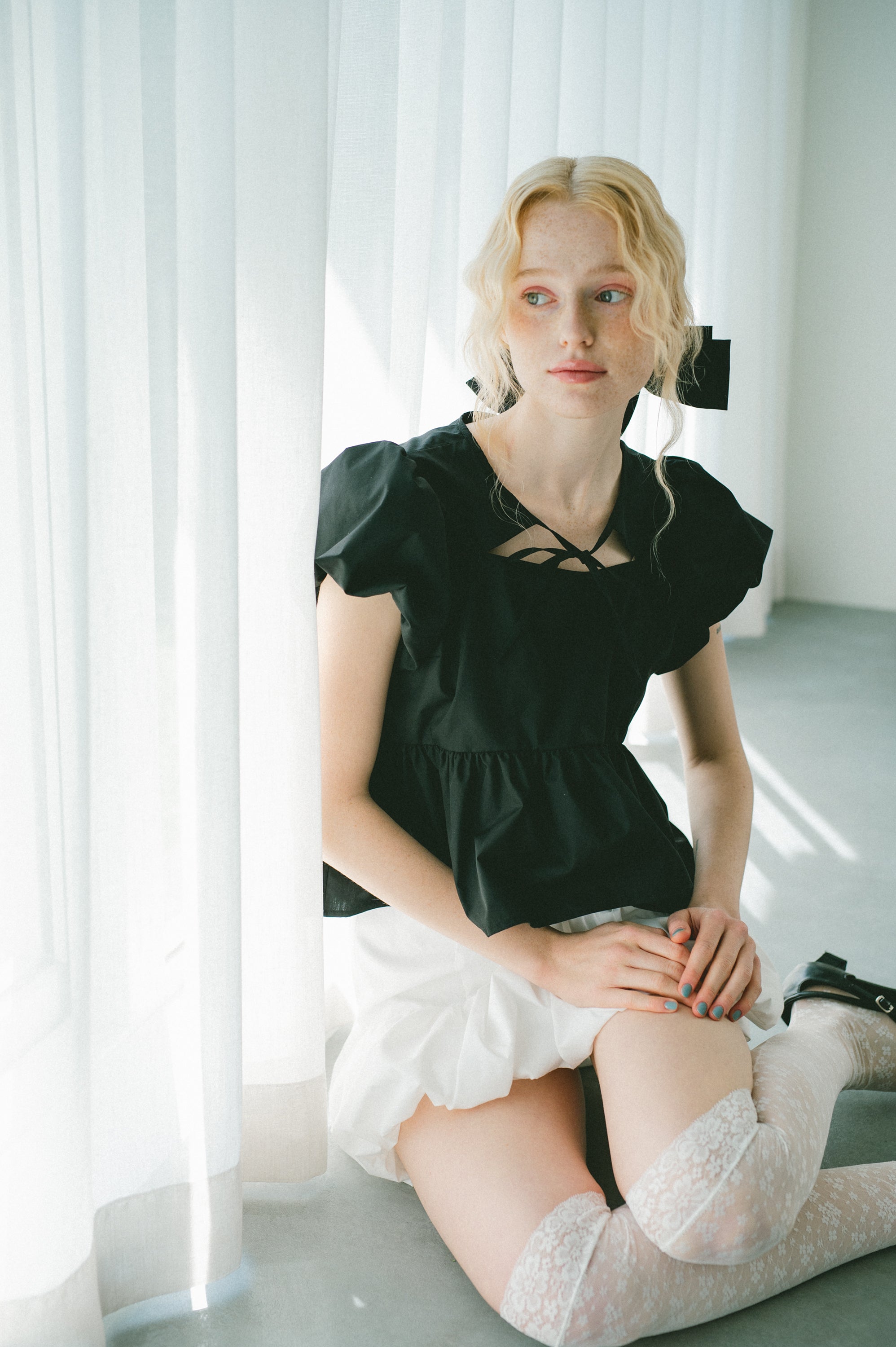 puff sleeve muse blouse