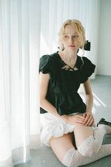 puff sleeve muse blouse