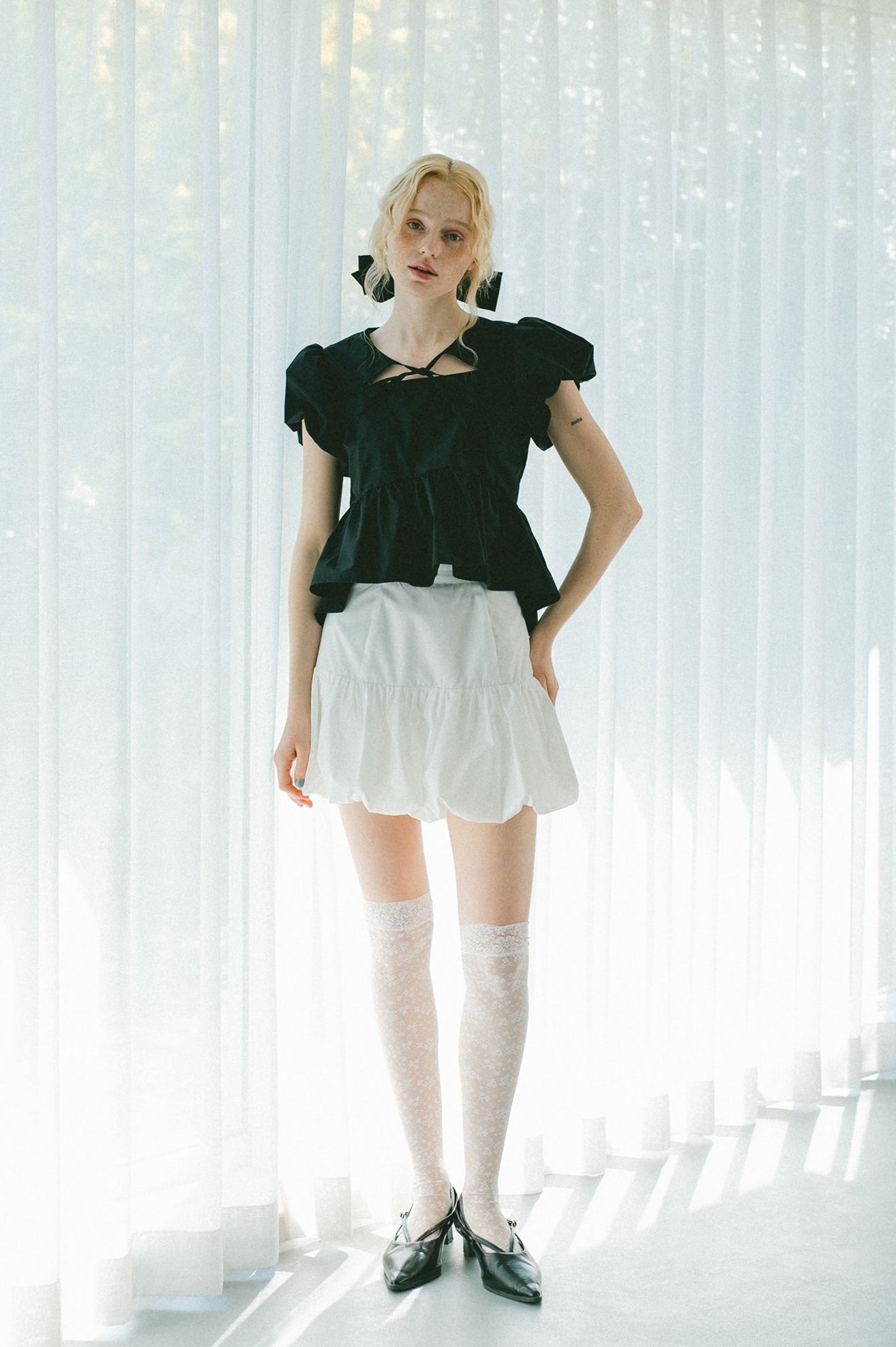 puff sleeve muse blouse