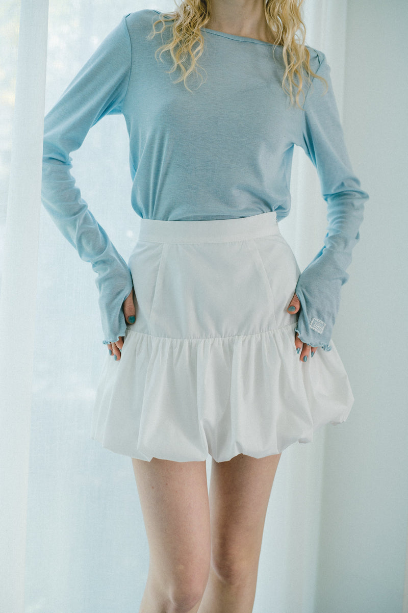 peplum balloon mini skirt – idem