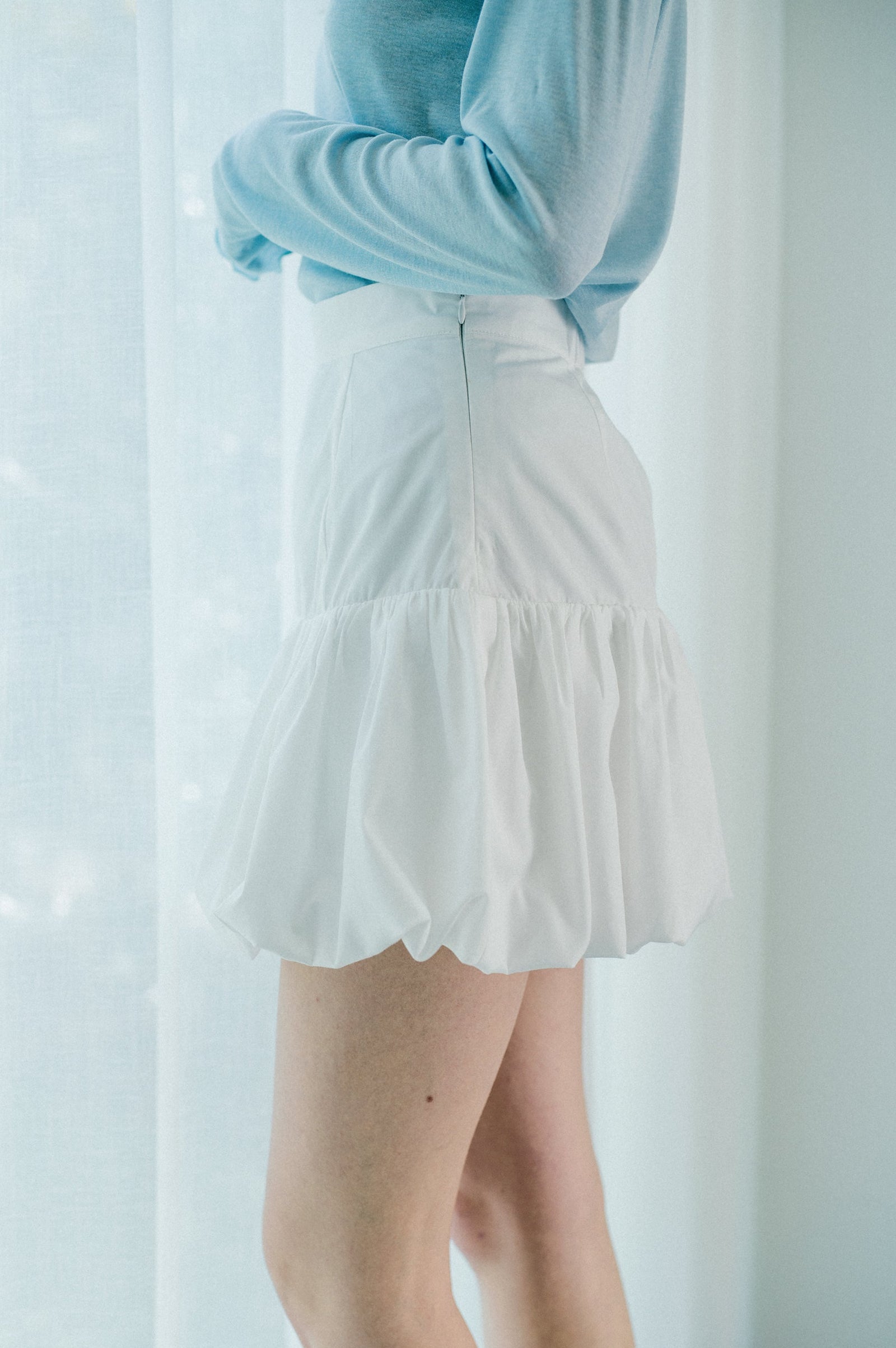peplum balloon mini skirt – idem