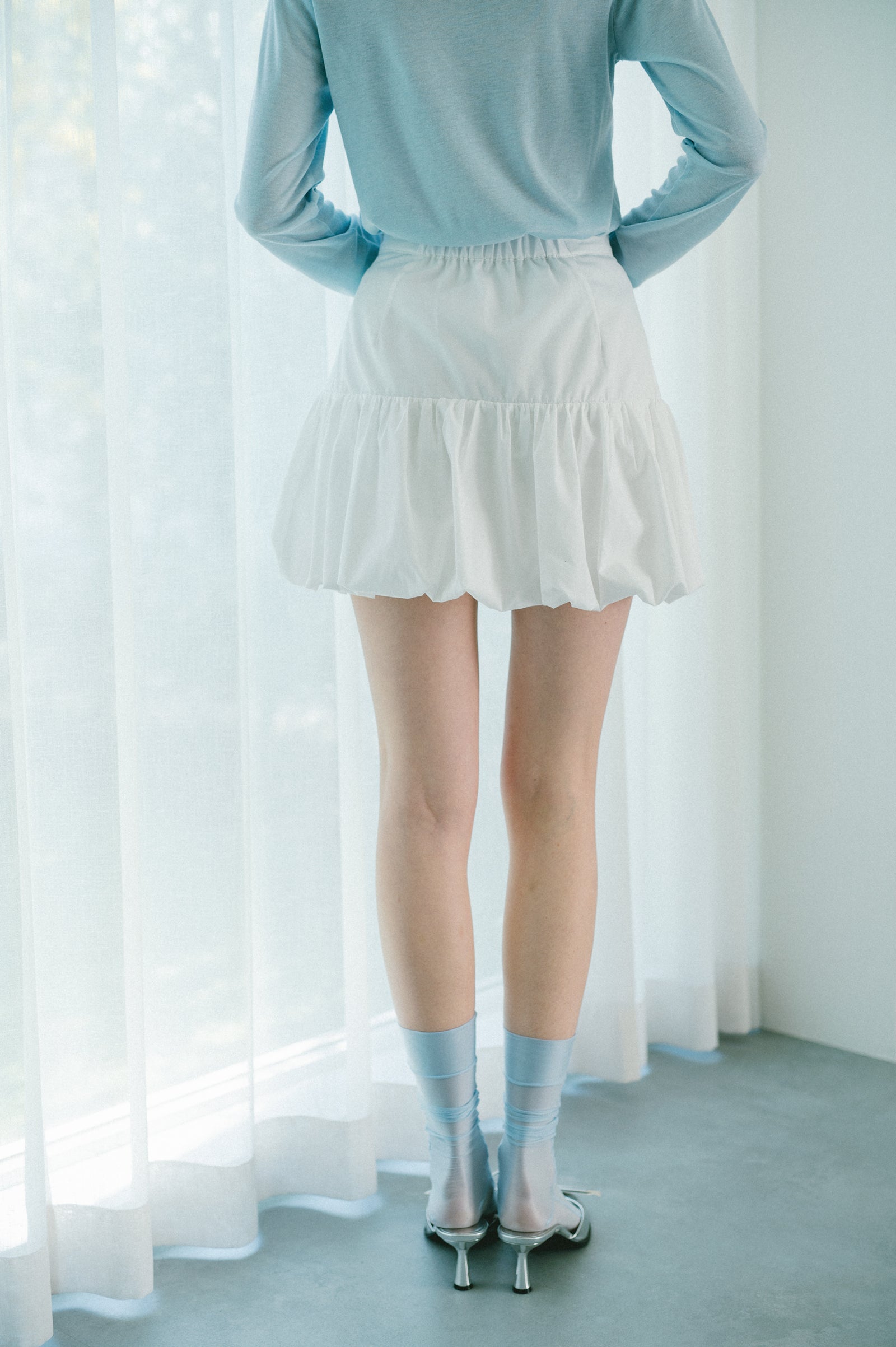 peplum balloon mini skirt – idem