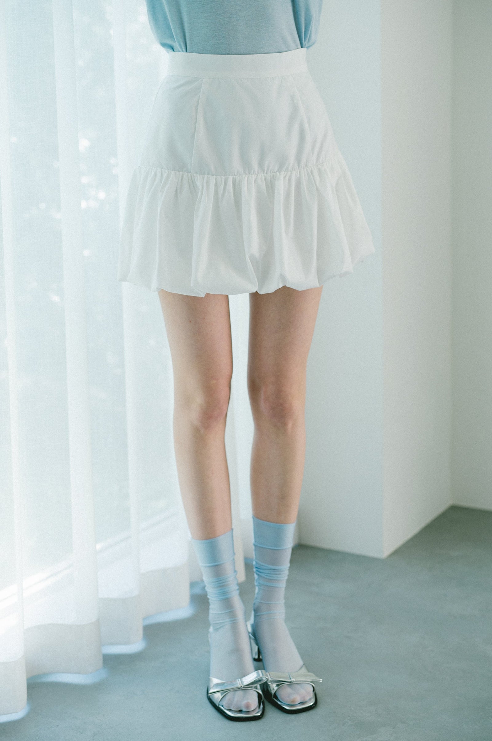 peplum balloon mini skirt – idem