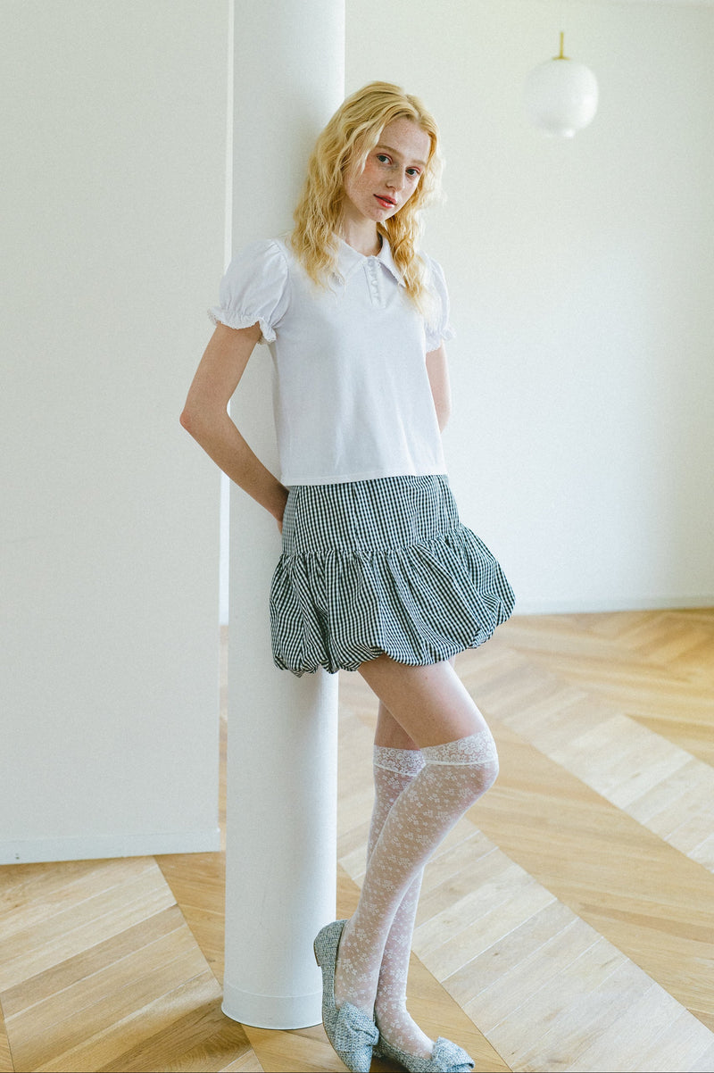 peplum balloon mini skirt – idem