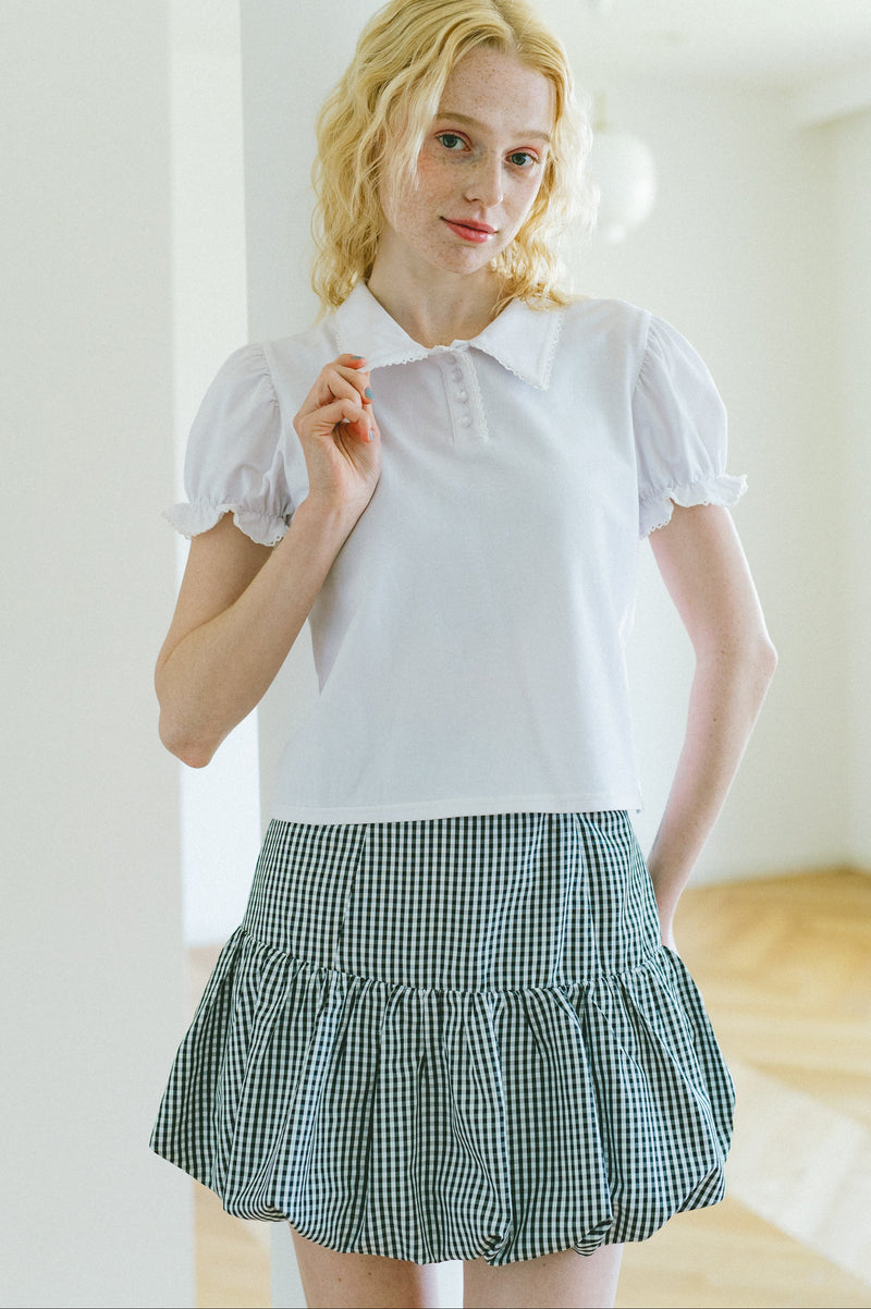 peplum balloon mini skirt – idem