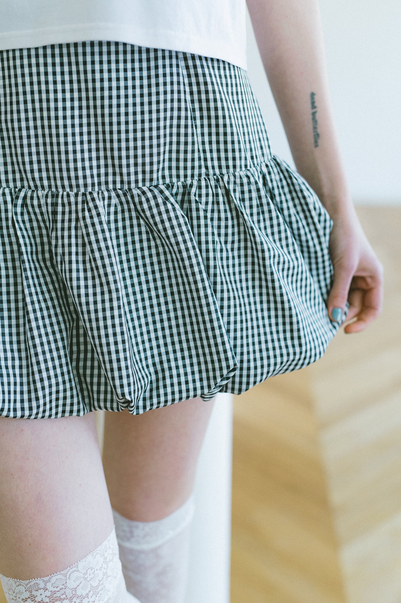peplum balloon mini skirt – idem