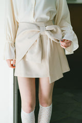 big ribbon mini skirt