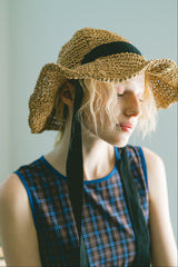 ribbon straw hat