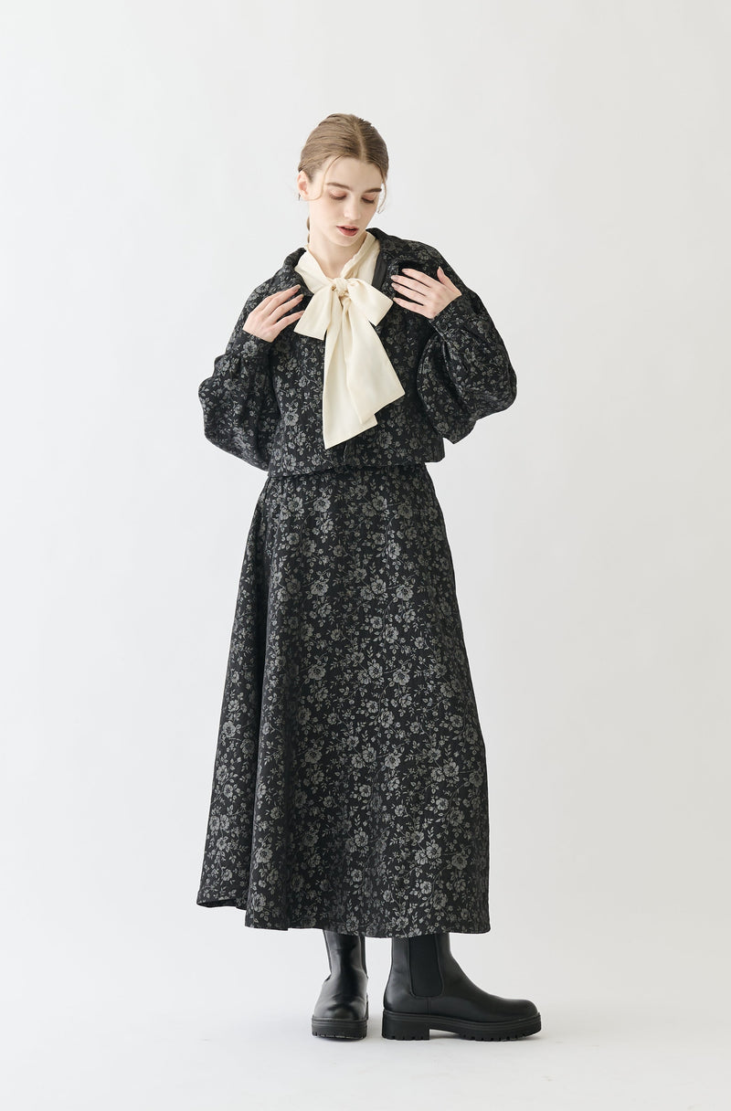 flower jacquard jacket