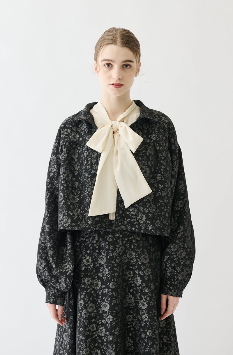 flower jacquard jacket