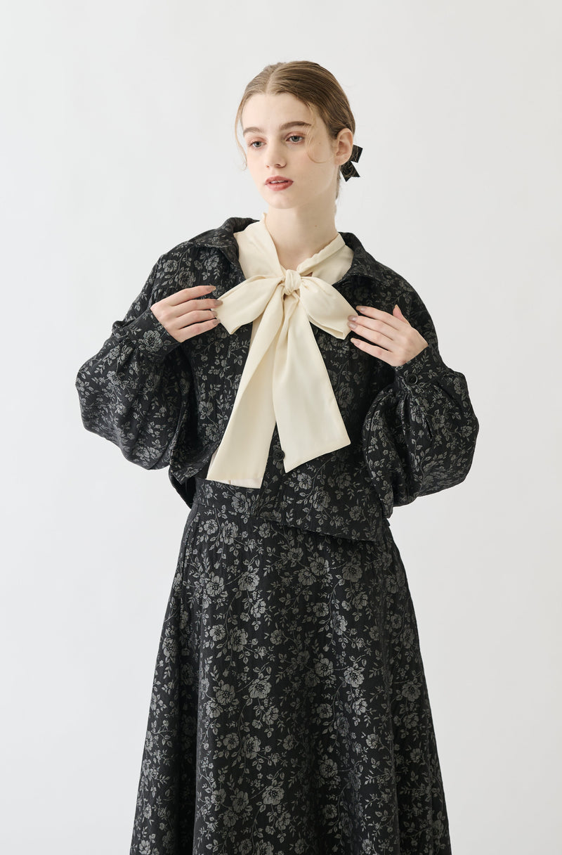 flower jacquard jacket