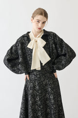 flower jacquard jacket