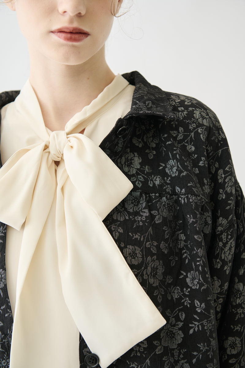 flower jacquard jacket