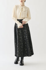 flower jacquard skirt