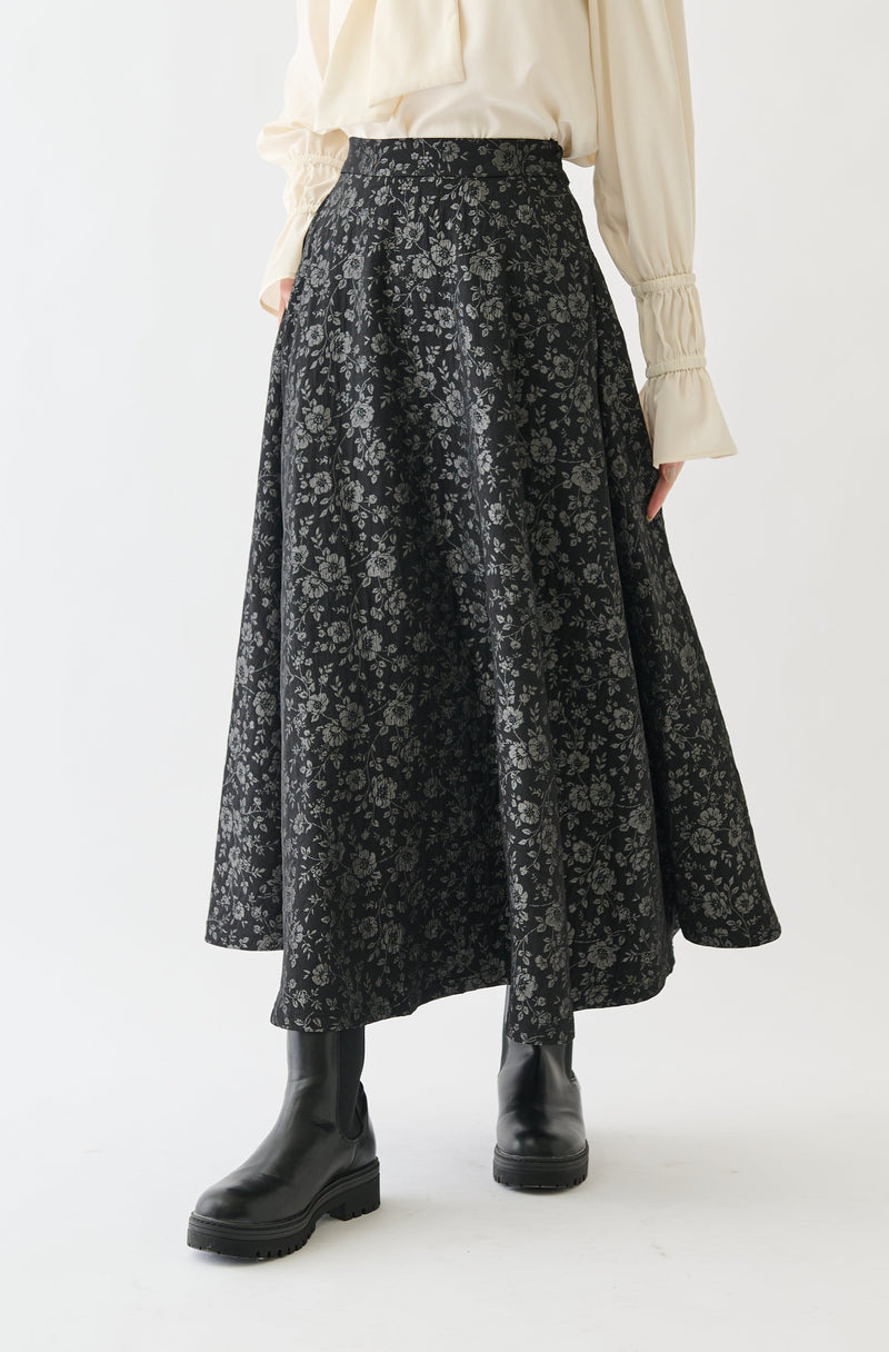 flower jacquard skirt – idem