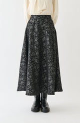 flower jacquard skirt