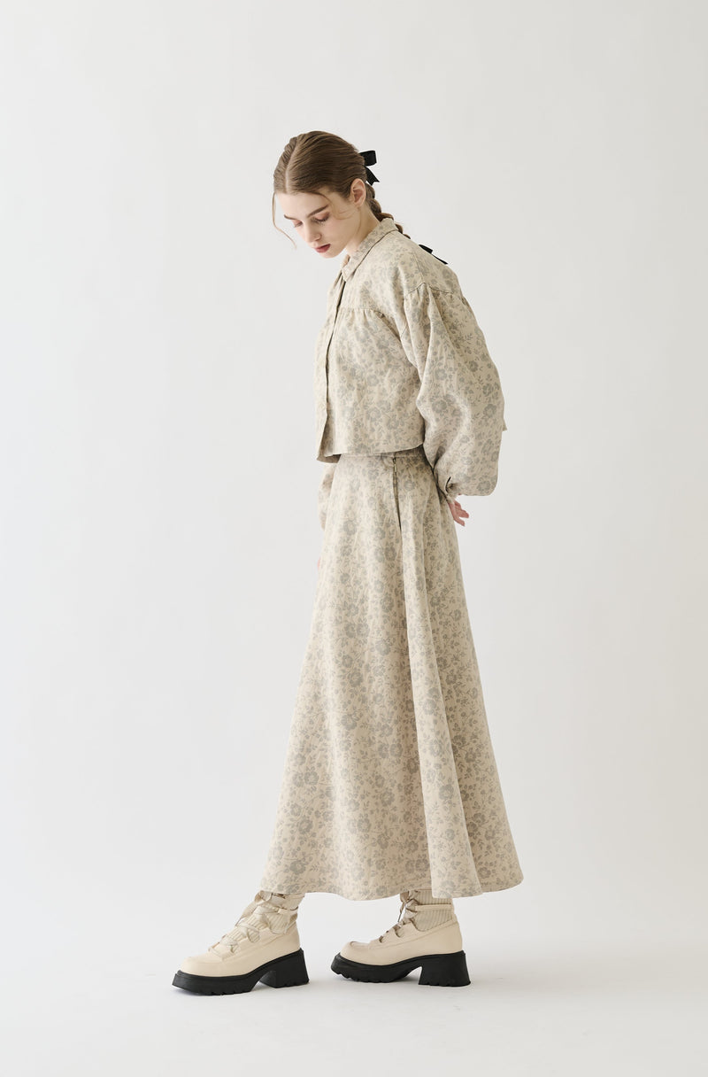 flower jacquard jacket