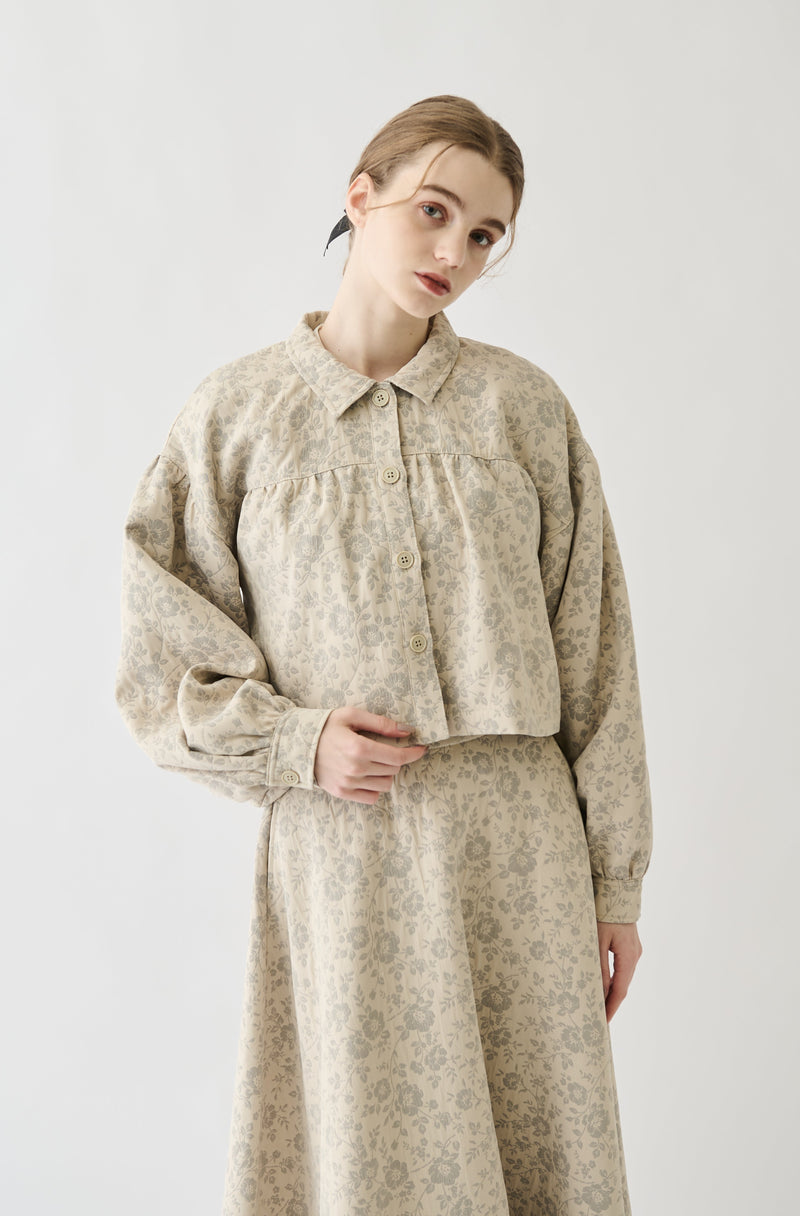 flower jacquard jacket